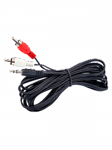 Кабель аудио 2 тюльпана соединительный 2хRCA джек/Jack 3.5, 2 метра Орбита OT-AVC42